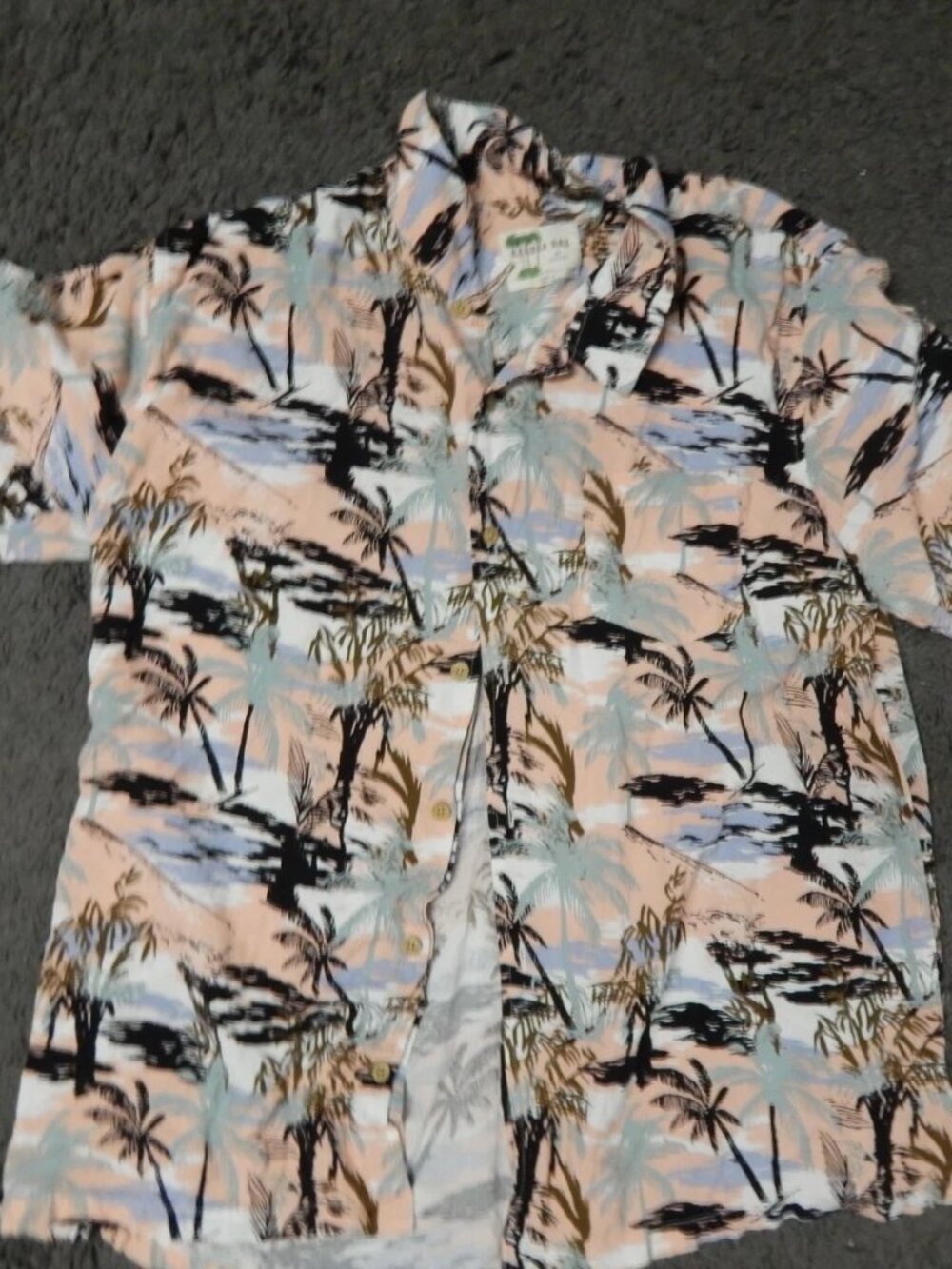 Kahuna Bay Hawaiian Hawaii Floral Shirt Mens Button Front Size XXL 2XL